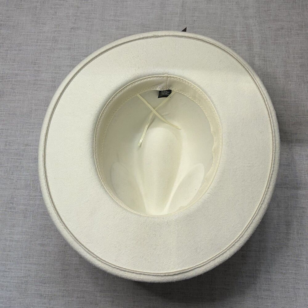 Crown Vintage Hat Women's Creme Ivory Modern Boho Fedora Rancher NWT - Picture 2 of 8